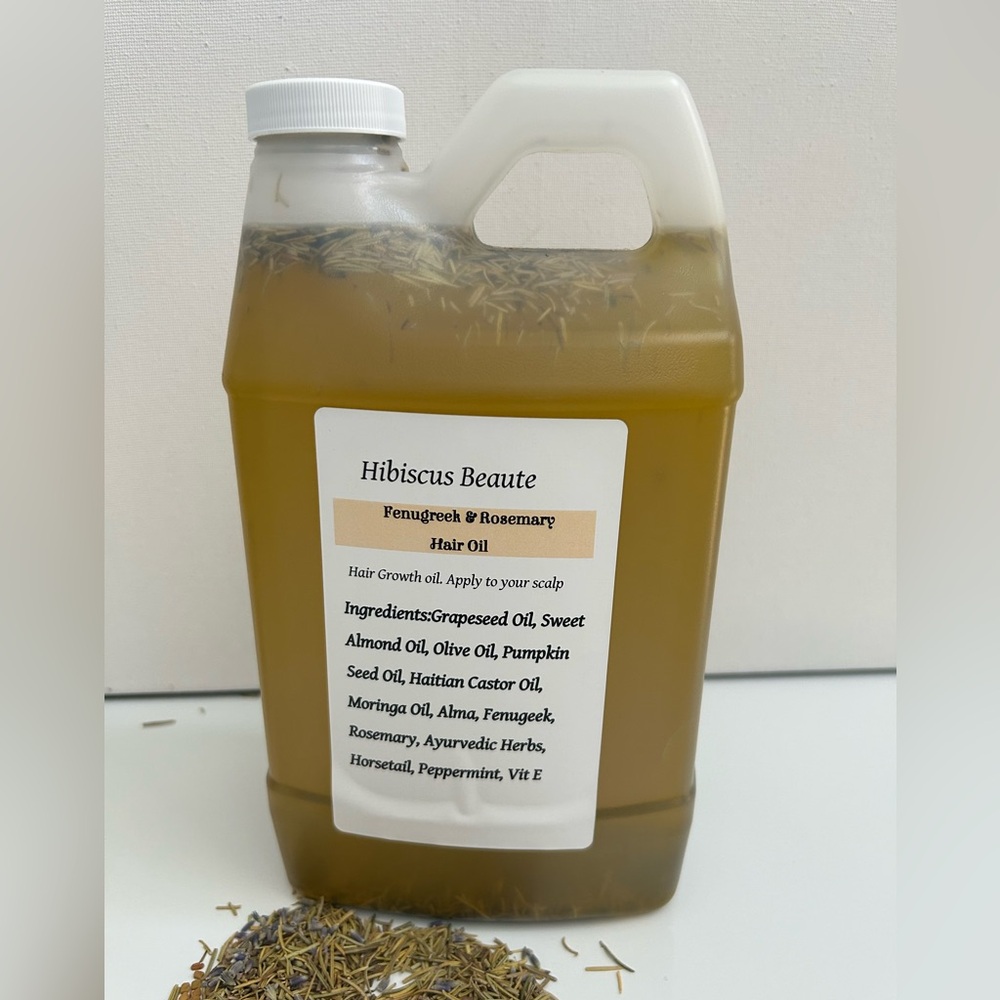 Handmade Fenugreek & Rosemary Ayurvedic Hair Growth Oil 64 Fl Oz
